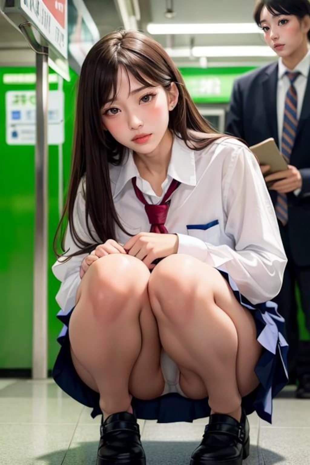 パンちら女子高生