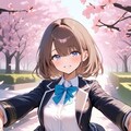 ユズキと、桜並木🌸👩‍🎓 3枚目