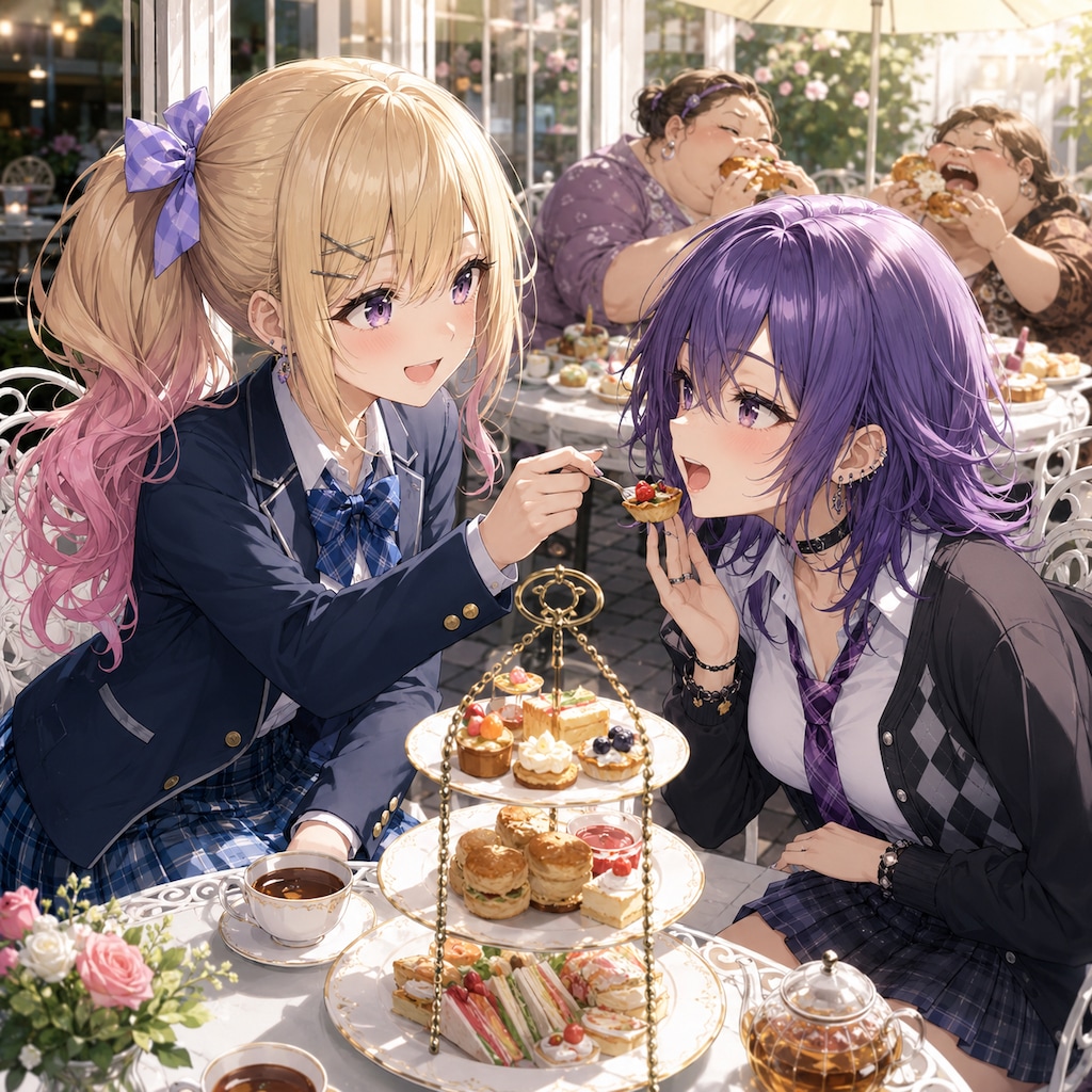みやびちゃんとアフタヌーンティーセット🩷