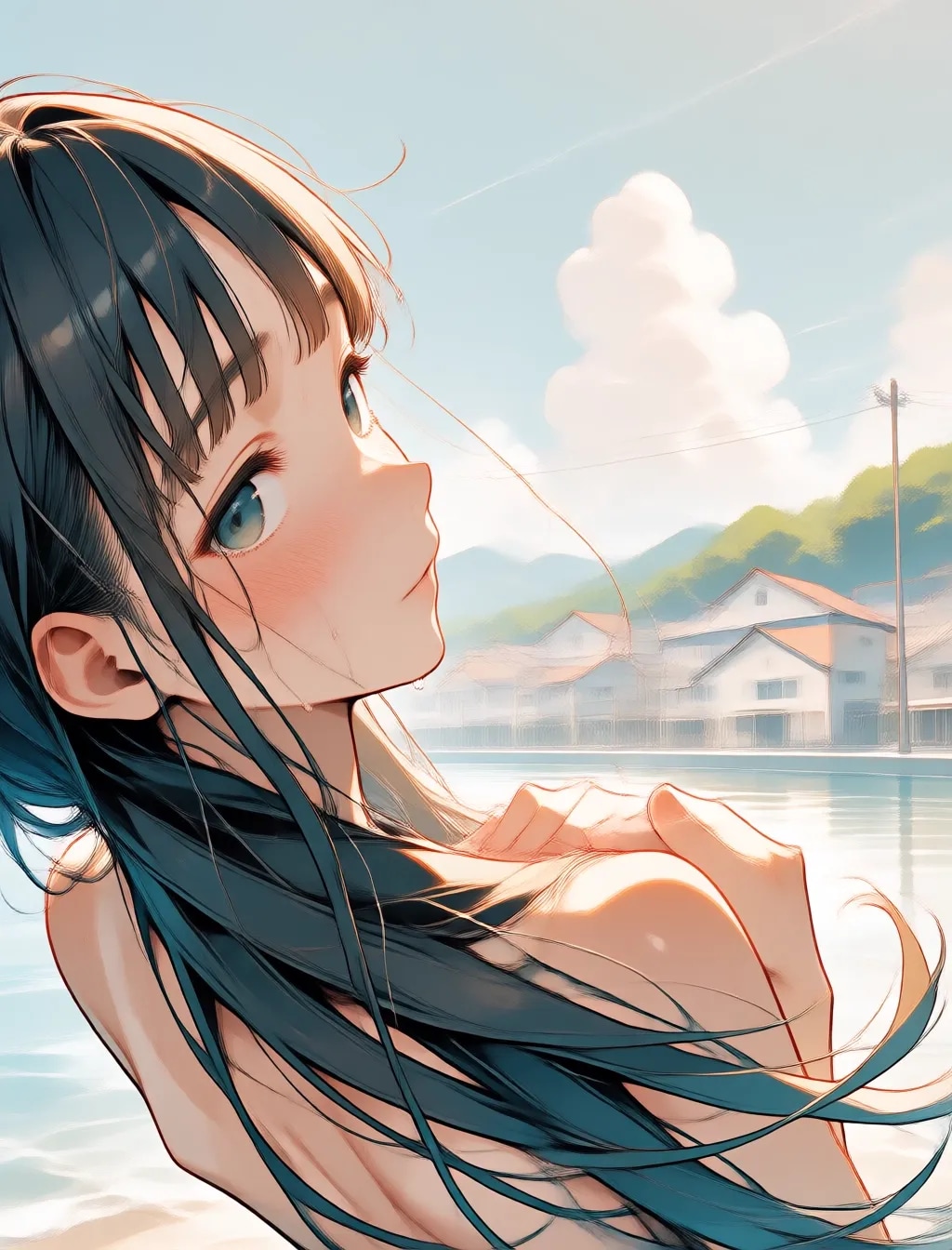 長い黒髪フェチ