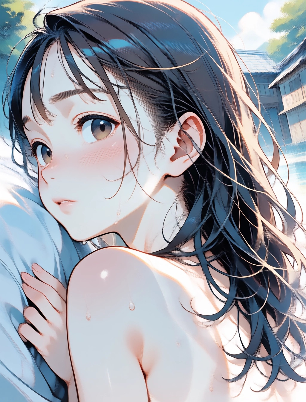 長い黒髪フェチ