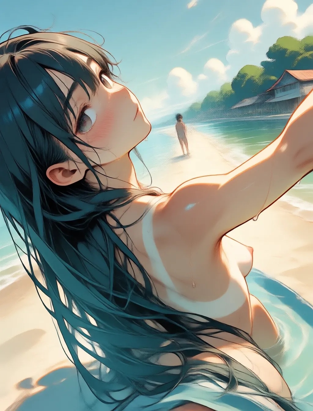 長い黒髪フェチ