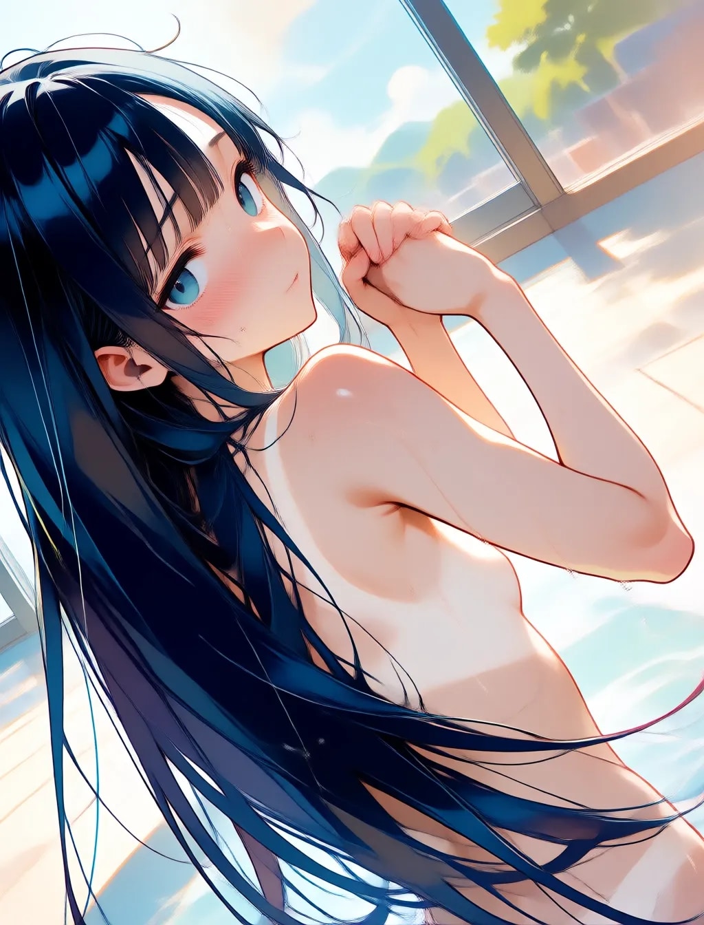 長い黒髪フェチ