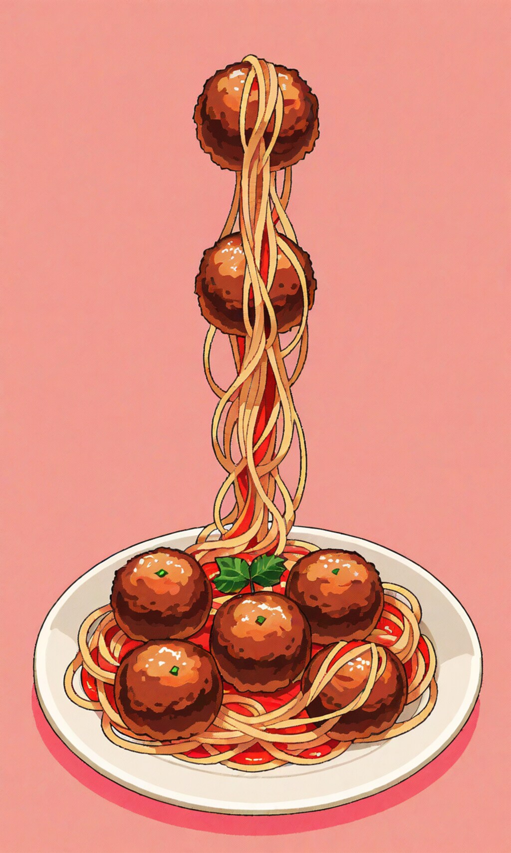 ミートボールとパスタ