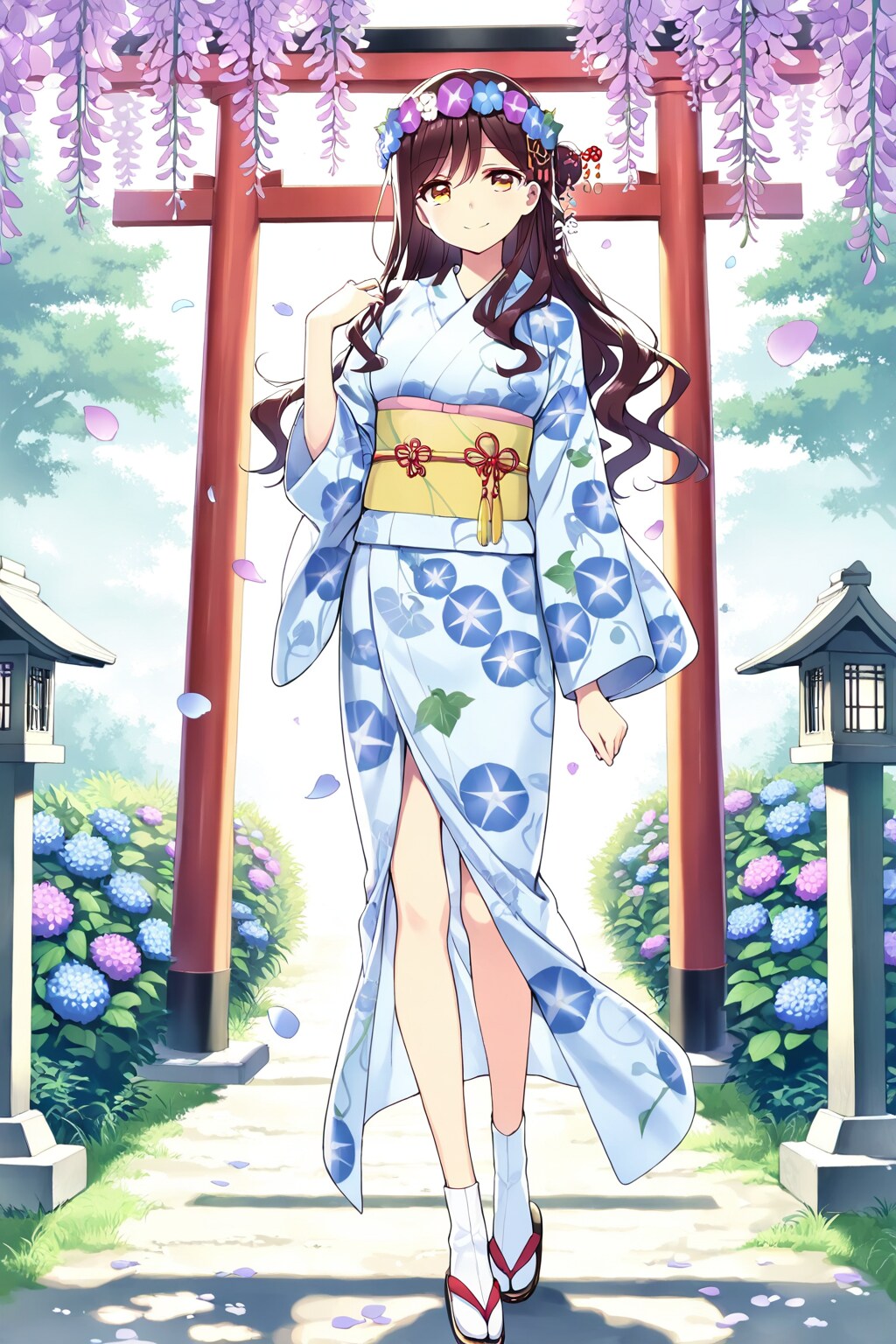 夏越の祓、茅の輪をくぐる。