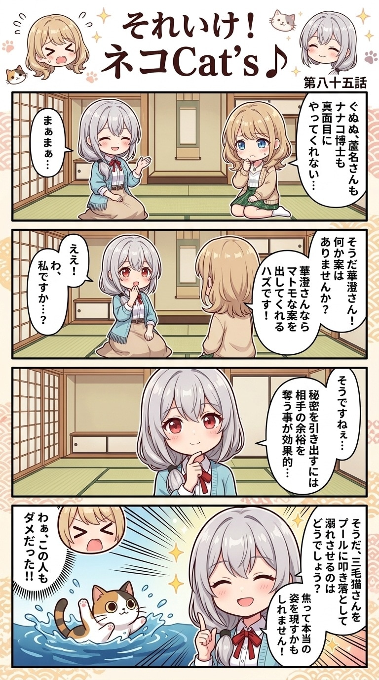 【85話】それいけ！ネコCat's♪(４コマ漫画) | の人気AIイラスト・グラビア