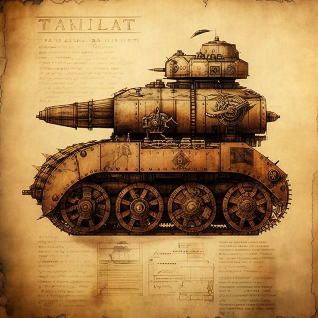 武骨な戦車の設計図