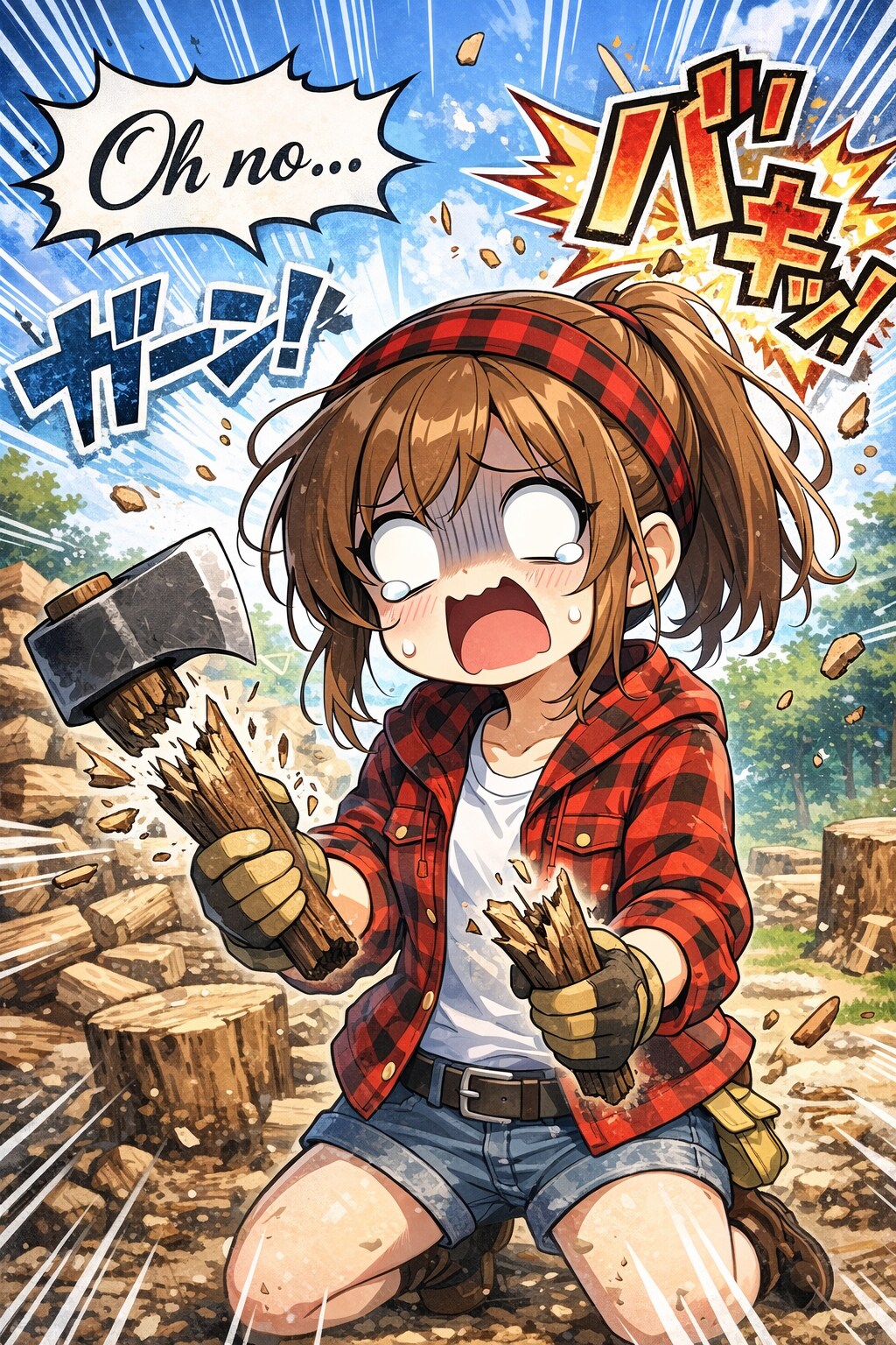 斧が壊れた。Oh No…