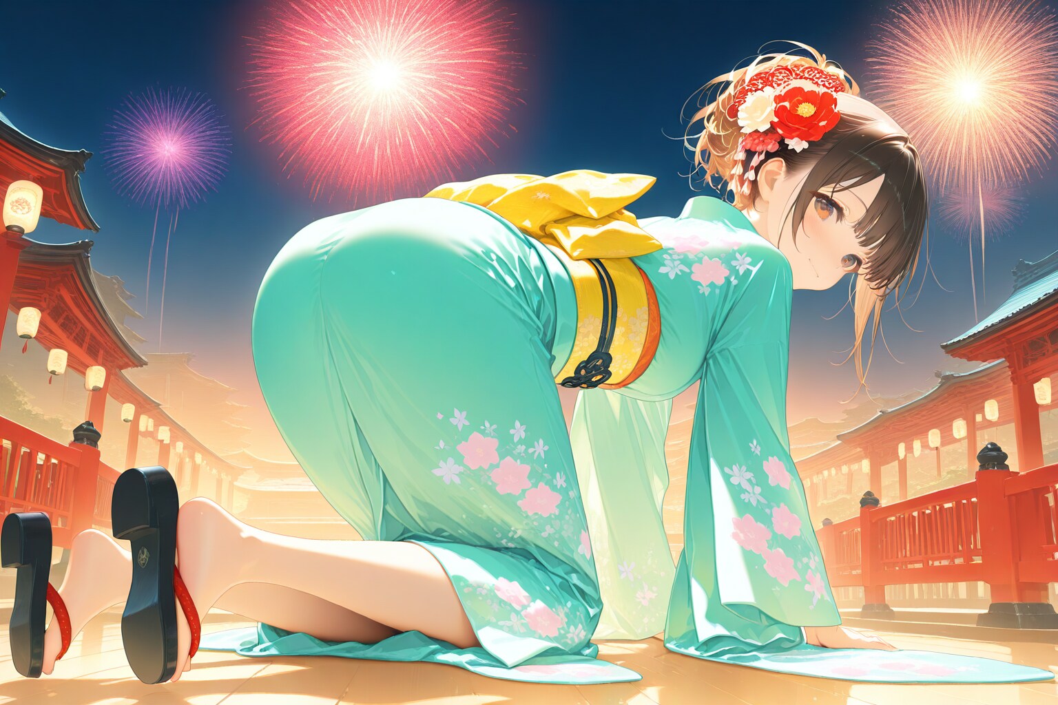 花火と少女 | の人気AIイラスト・グラビア