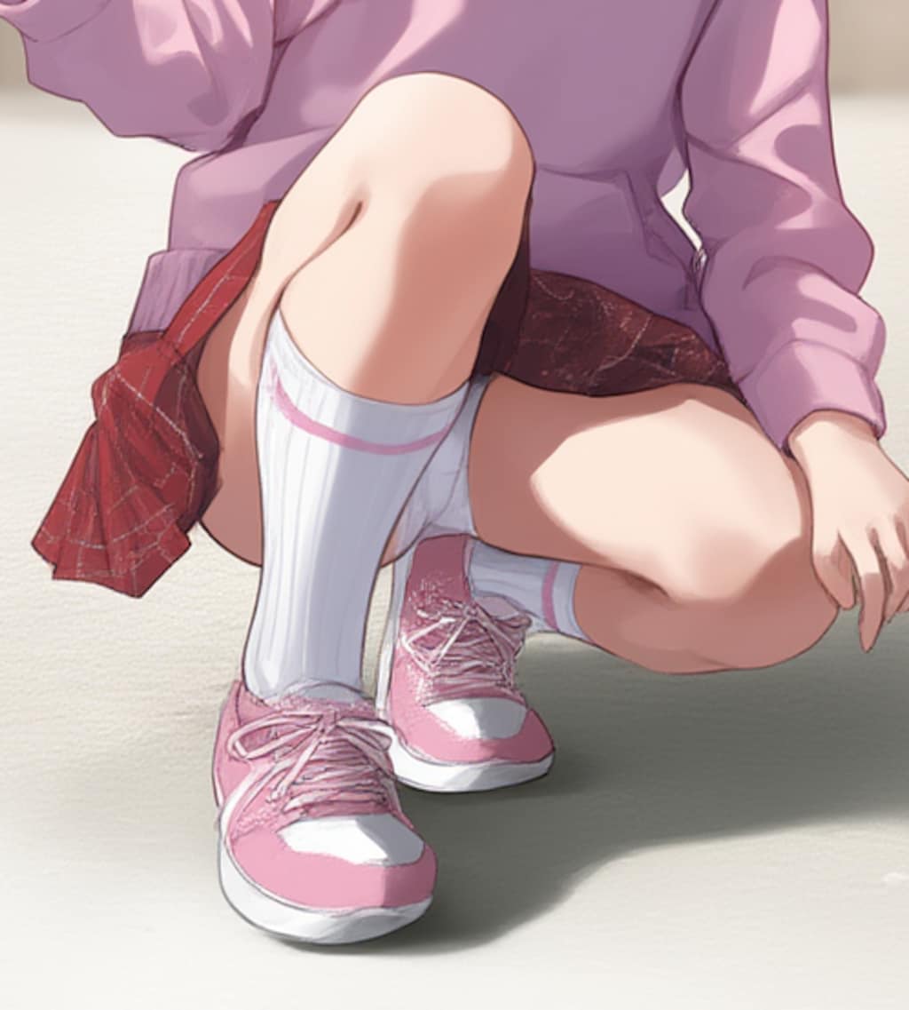 少女の白いパンツ