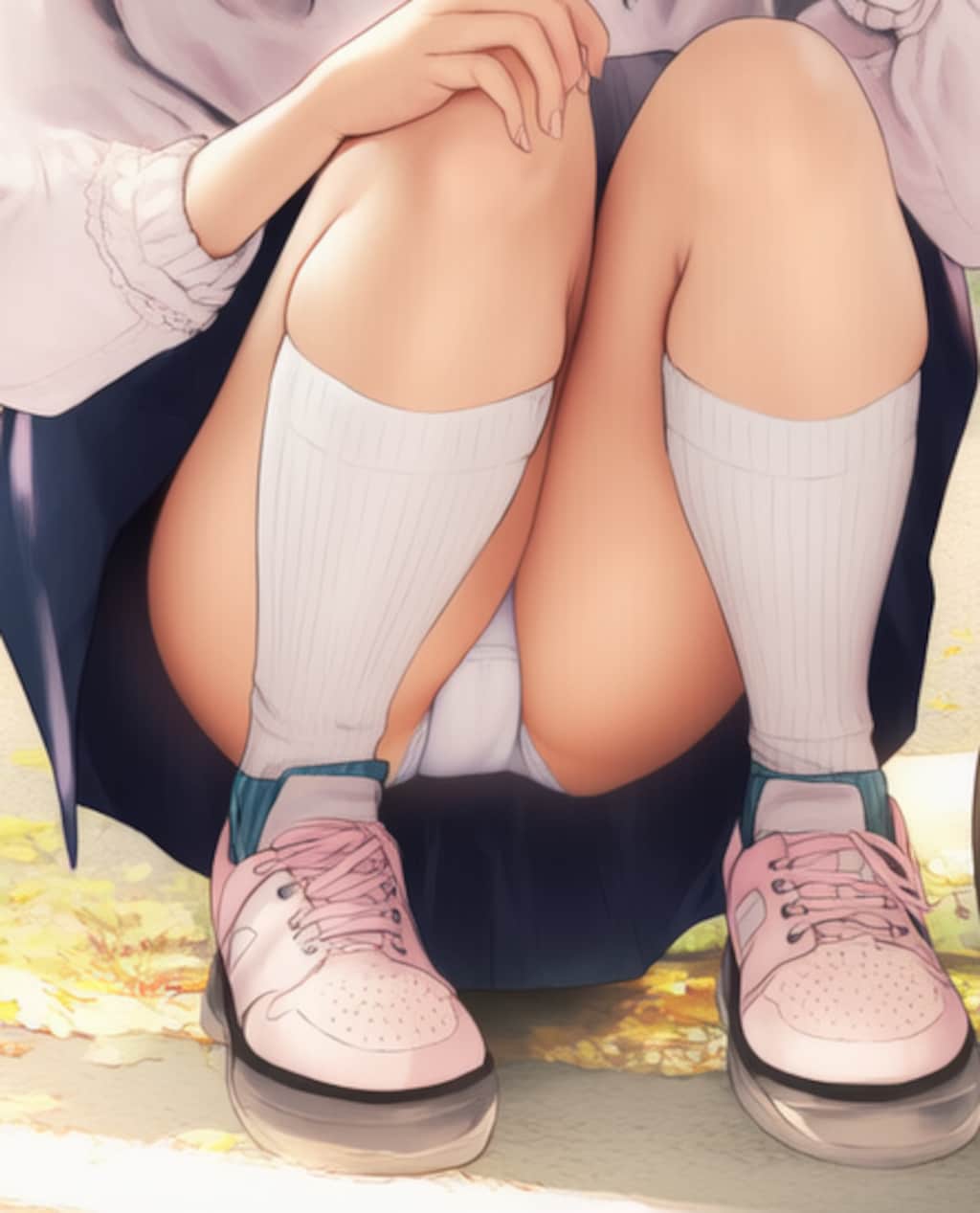 少女の白いパンツ