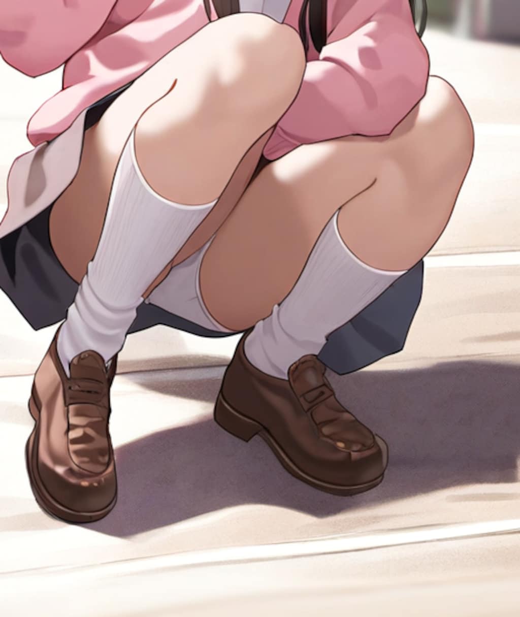 少女の白いパンツ