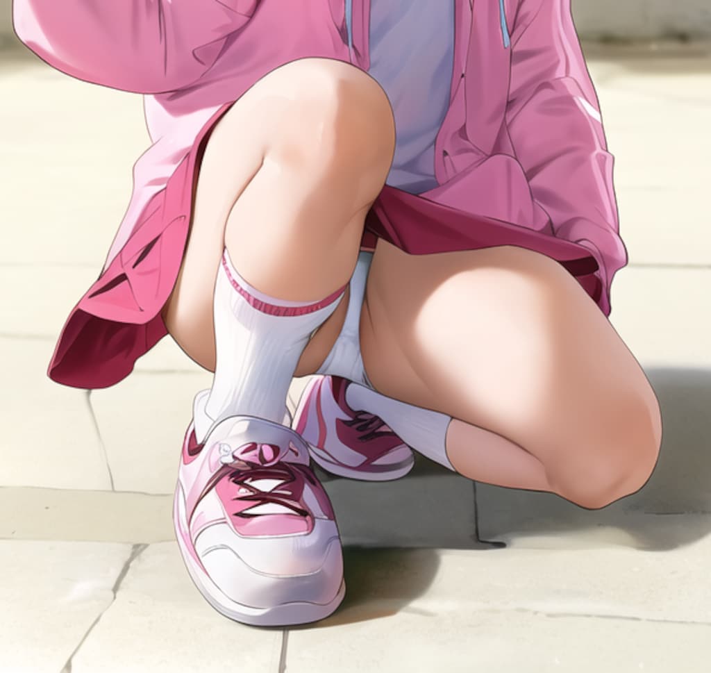 少女の白いパンツ