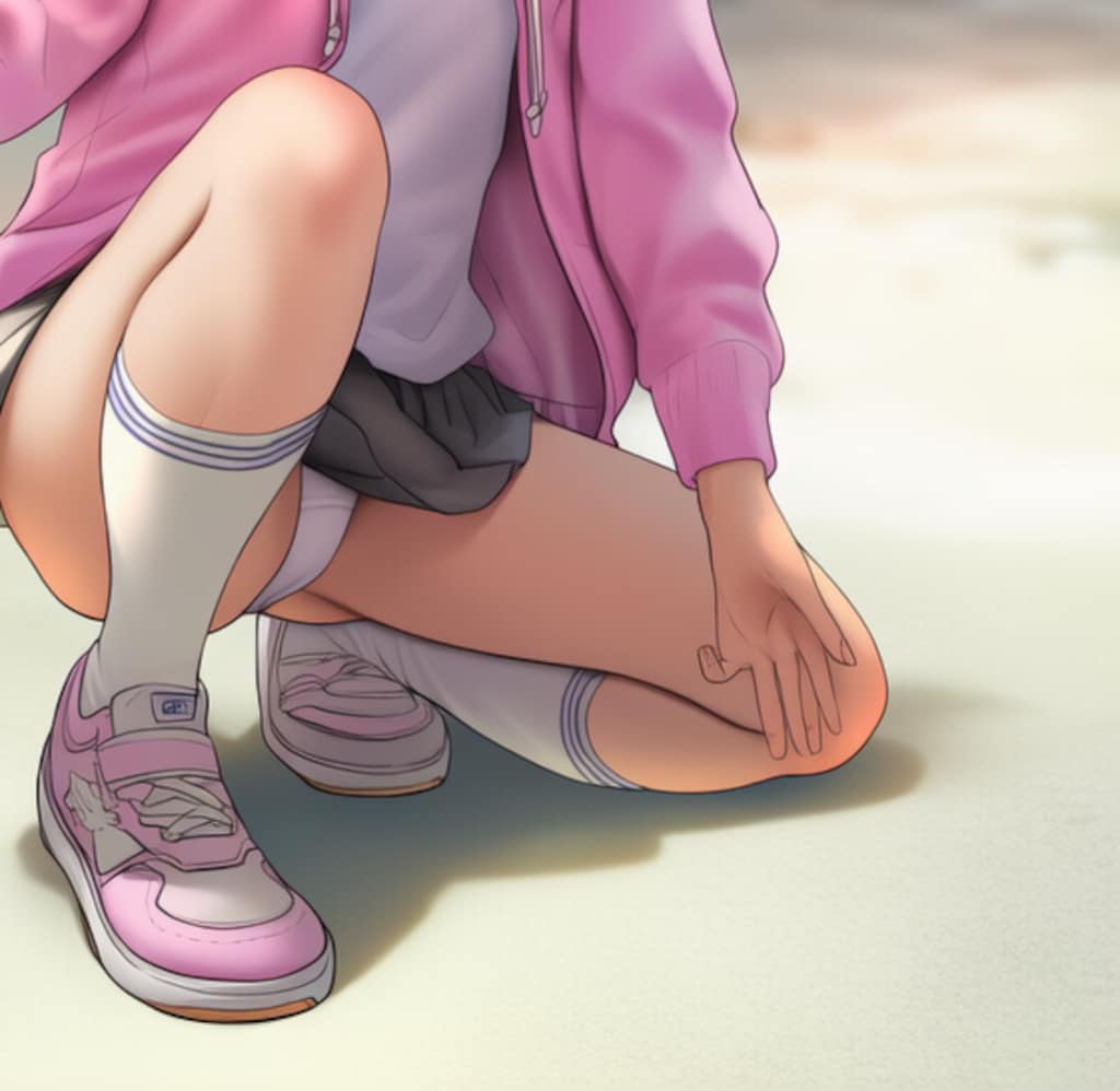 少女の白いパンツ