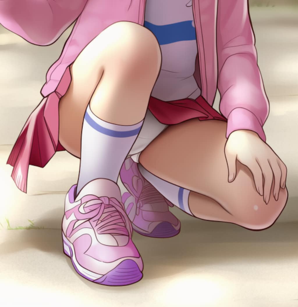 少女の白いパンツ
