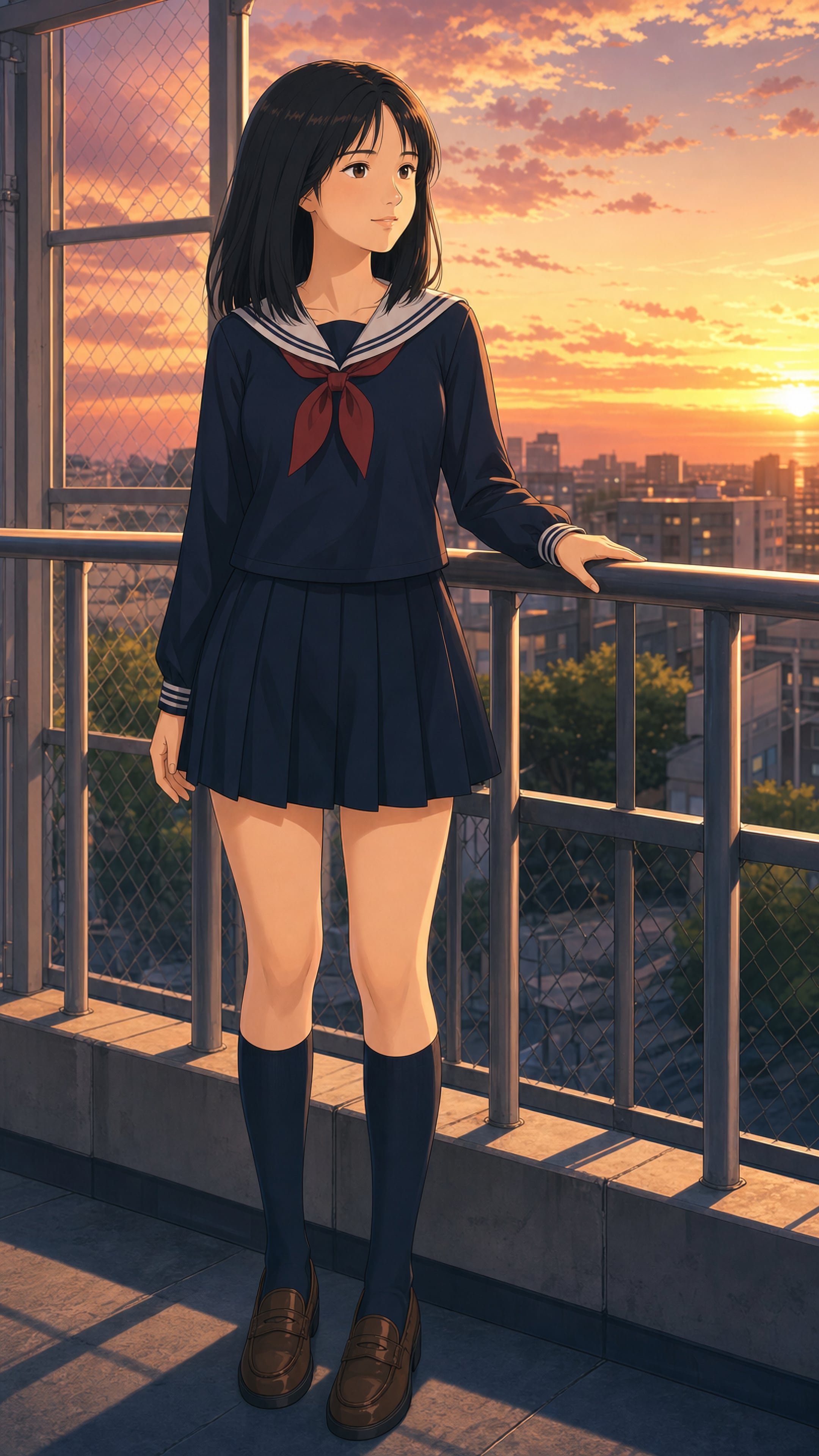 夕映えにほどける放課後 | の人気AIイラスト・グラビア