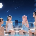 都会の露天風呂で女子会 3枚目