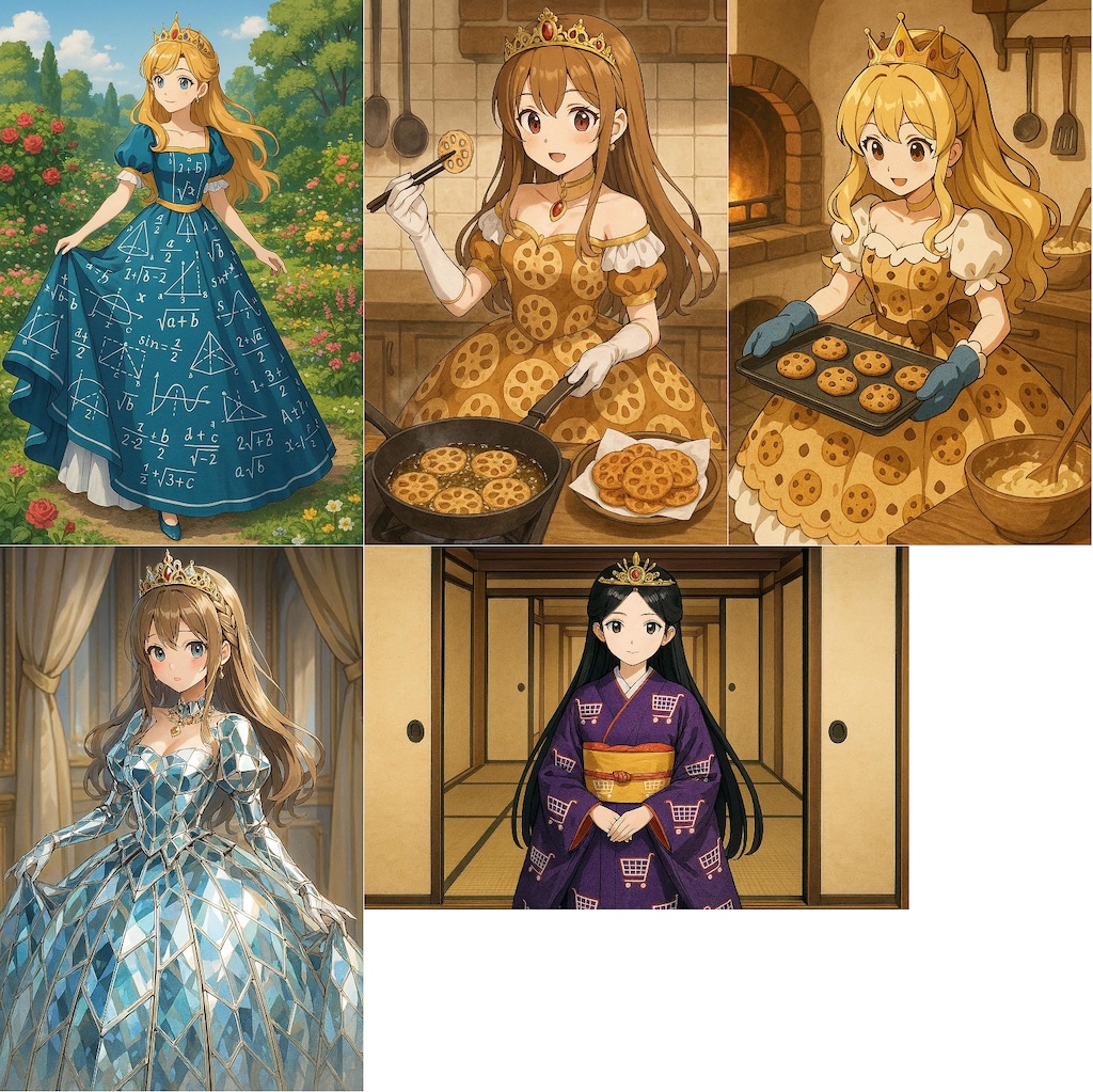 謎柄のお姫様達のお茶会