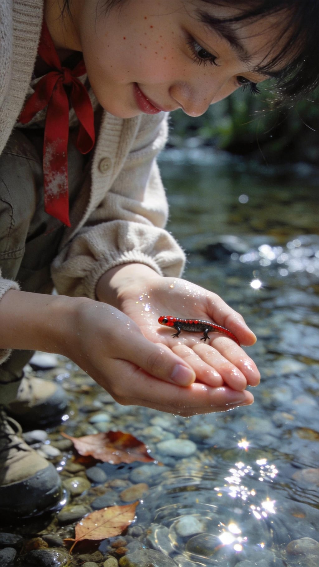 The Little Creature by the Winter Stream