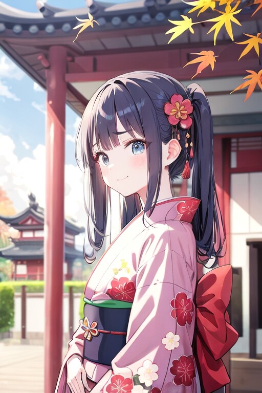 和装女子　京都にて