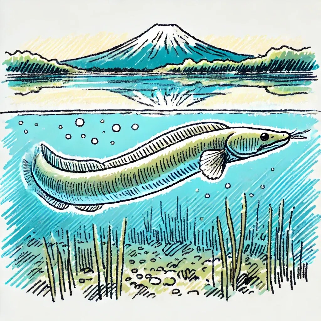 富士山とハモ