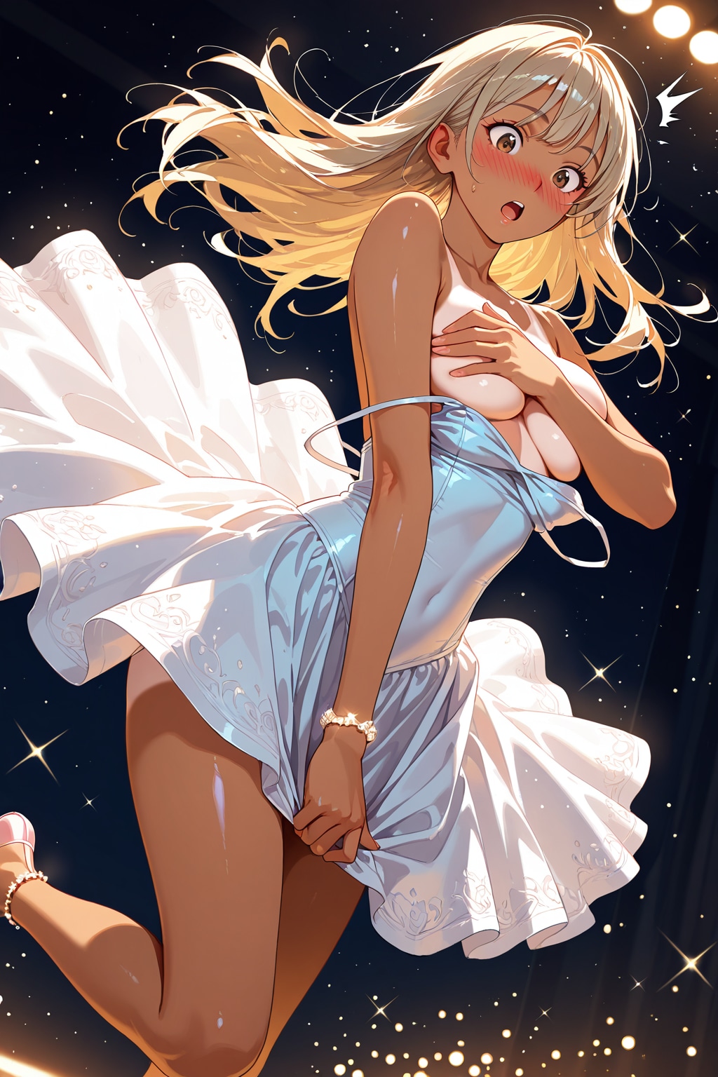 ドレスがズレちゃう♡　バレリーナのお姉さん