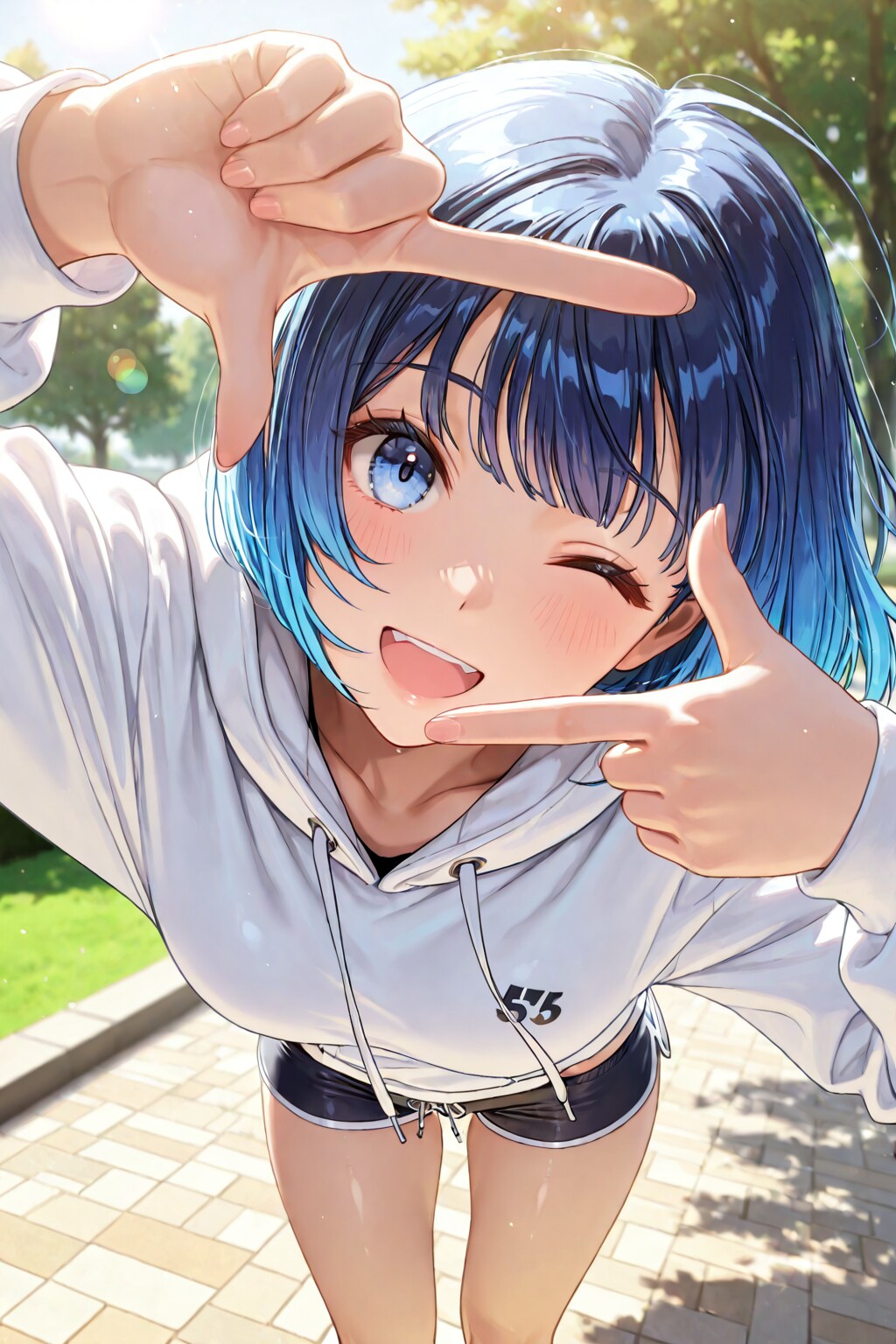 写真のポーズをするWAVEちゃん