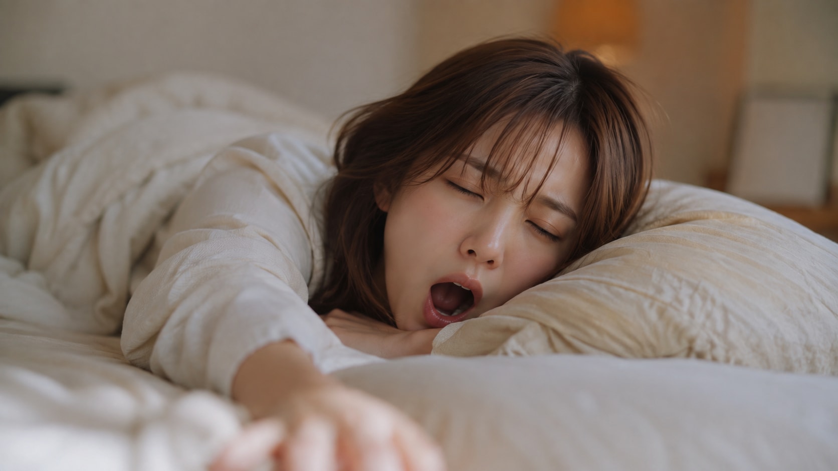 とても眠たい寝起き | の人気AIイラスト・グラビア