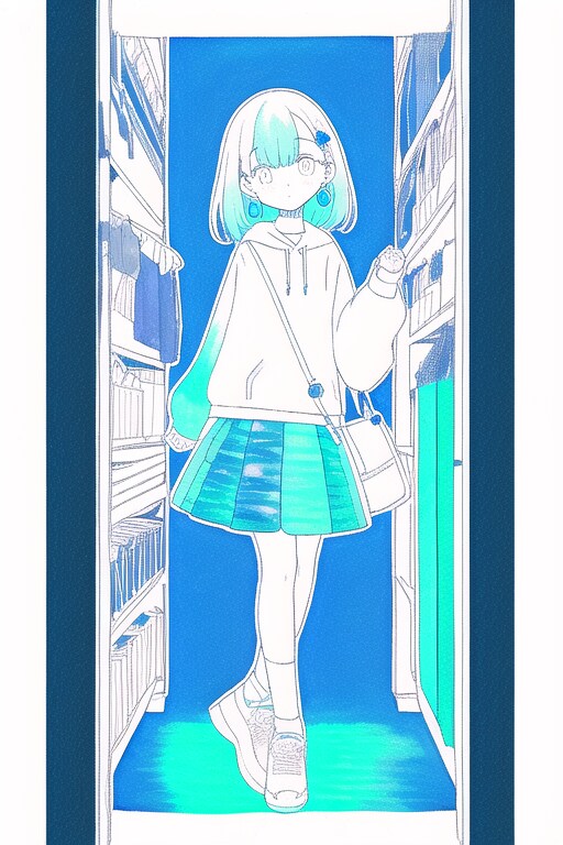 水色少女C