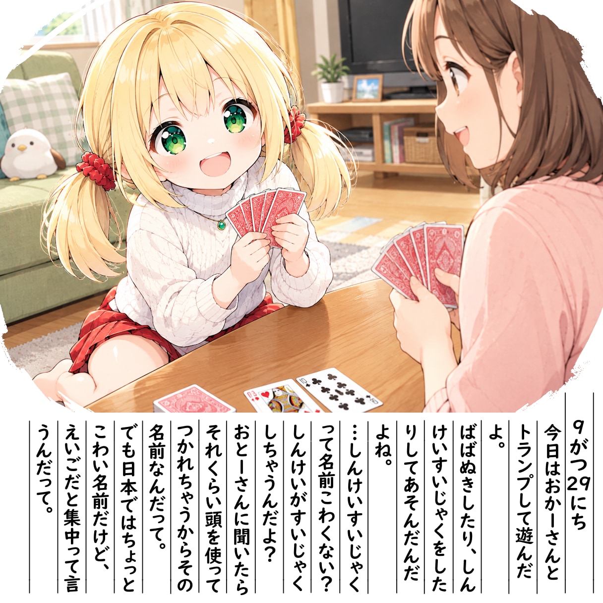 【絵日記】トランプで遊んだよ | の人気AIイラスト・グラビア