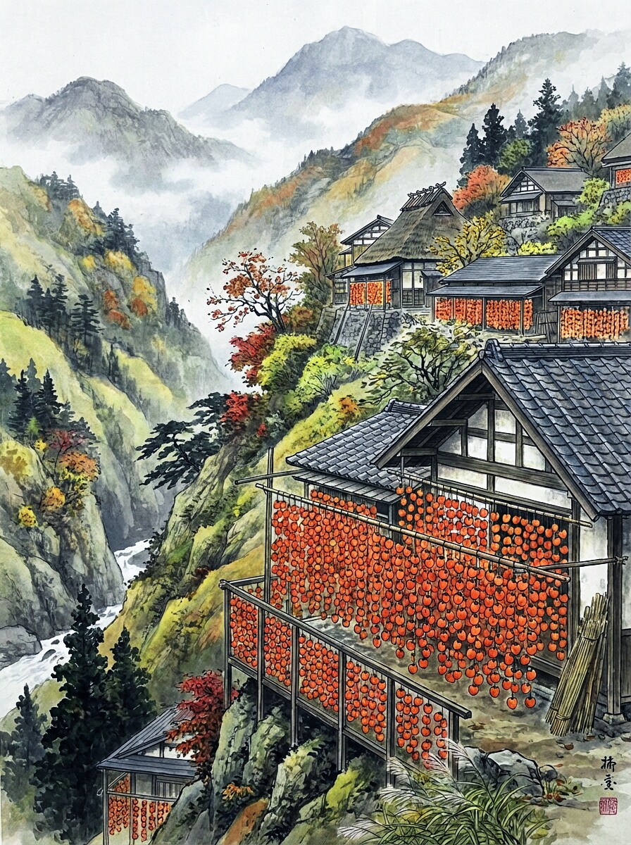 吊し柿の里 | の人気AIイラスト・グラビア