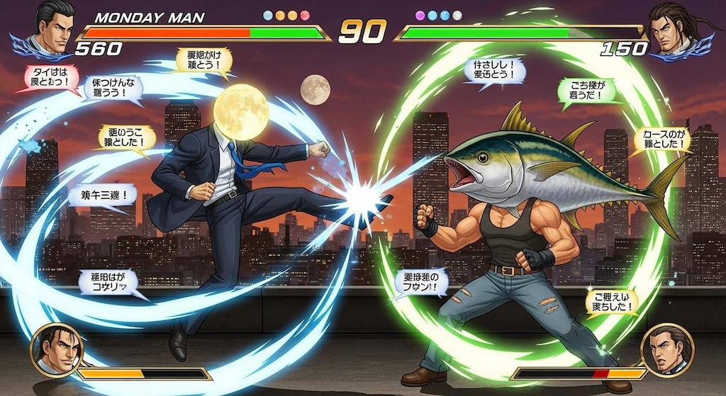 🌕と🐟を喋らせてみた