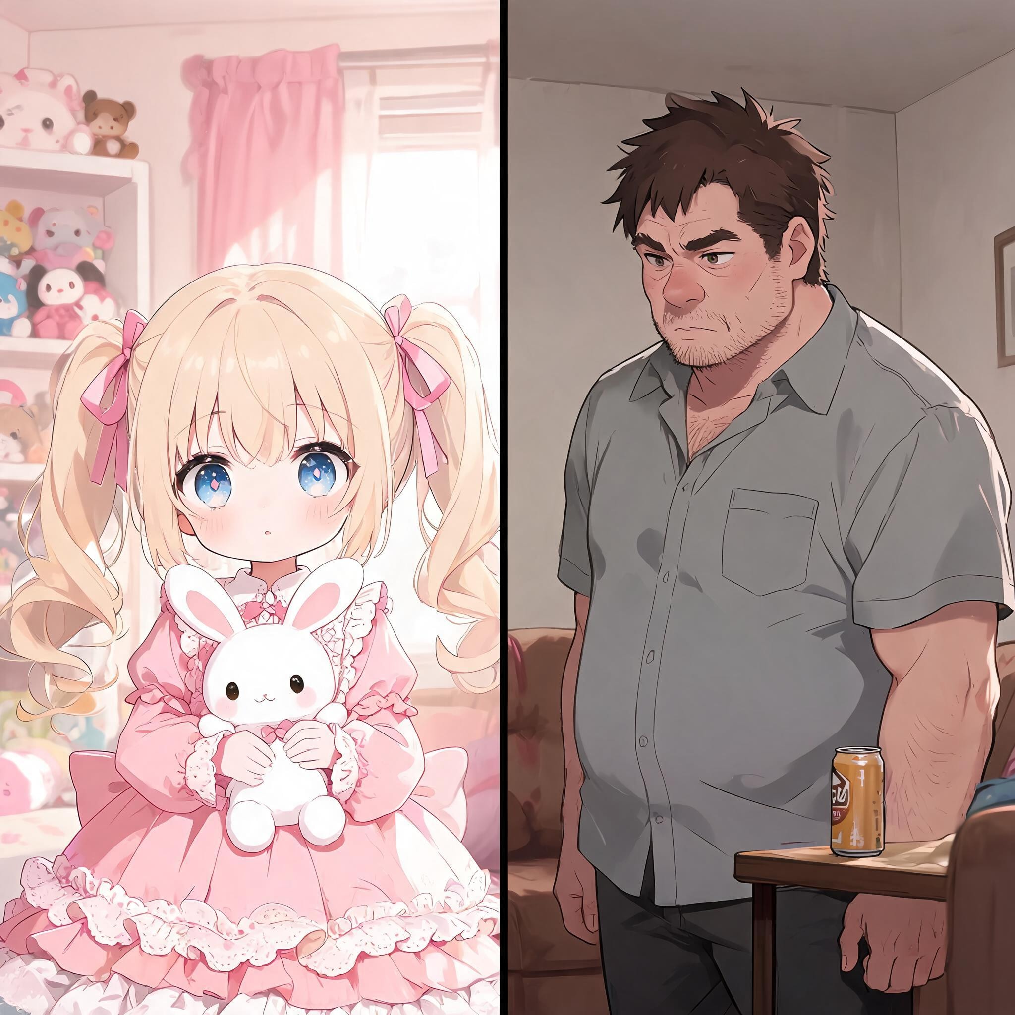 ちいかわ少女⇔でかぶさおじさん