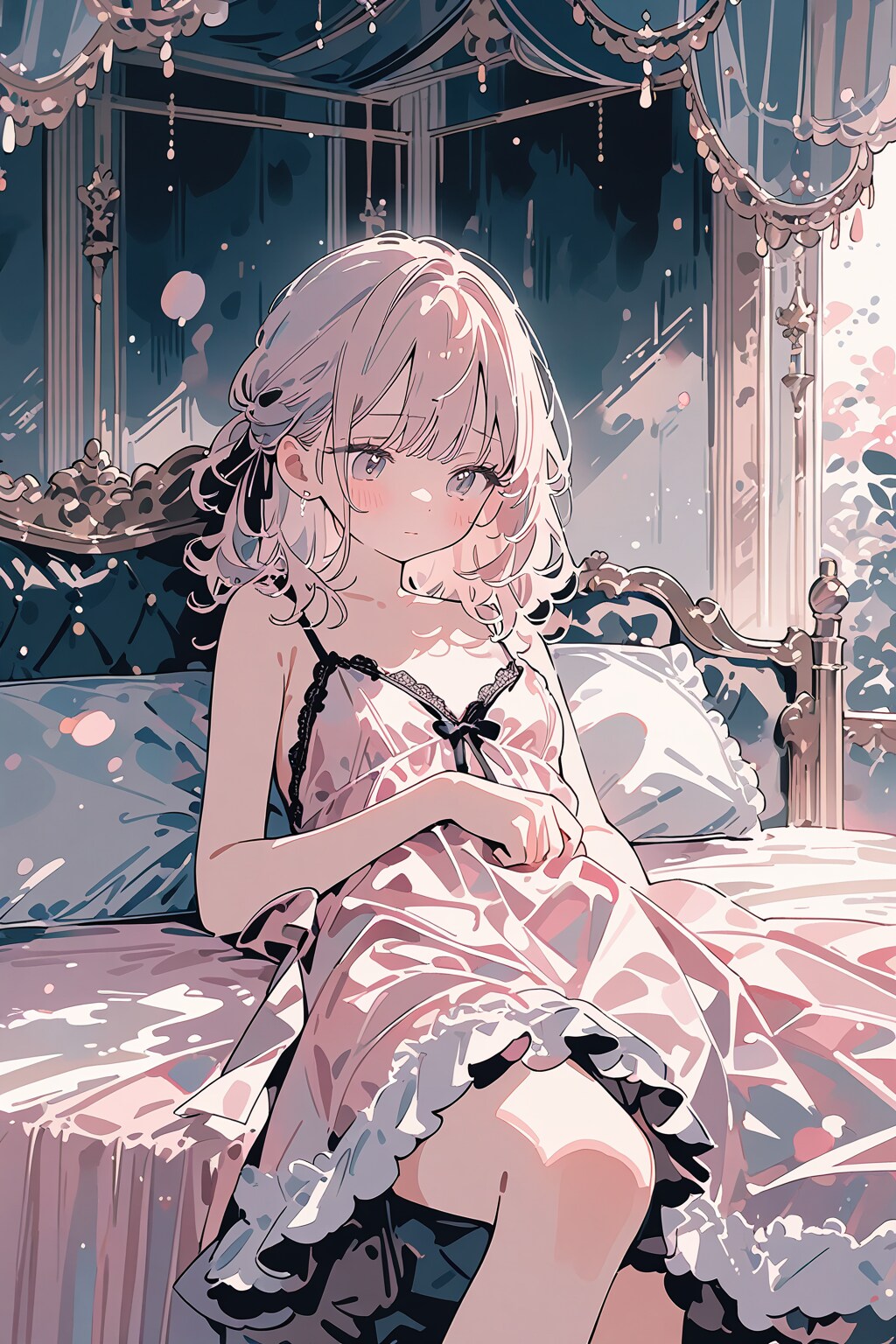 お嬢様の寝起き | の人気AIイラスト・グラビア