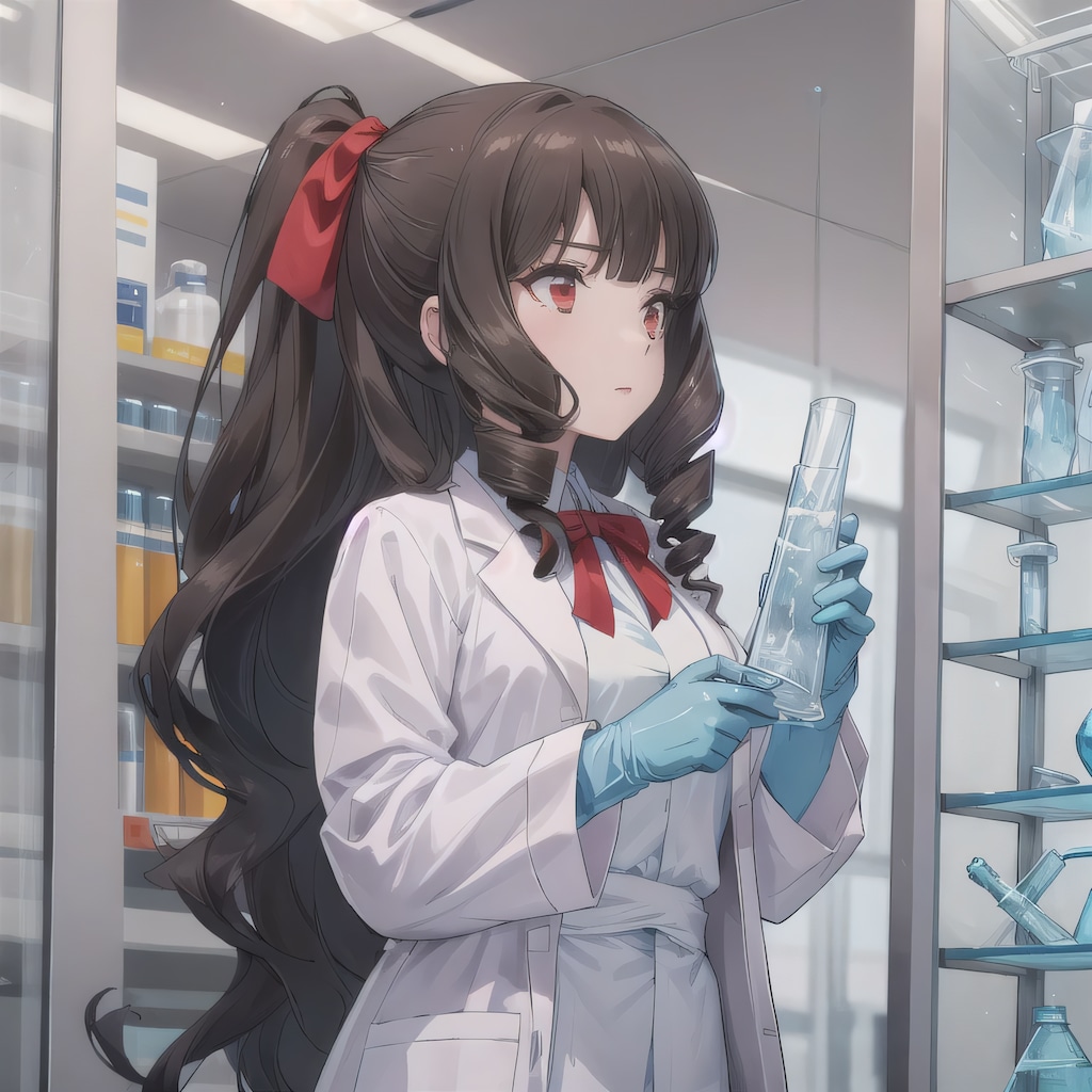 黒髪ポニテで白衣の少女６