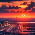 羽田空港の夕日 2枚目