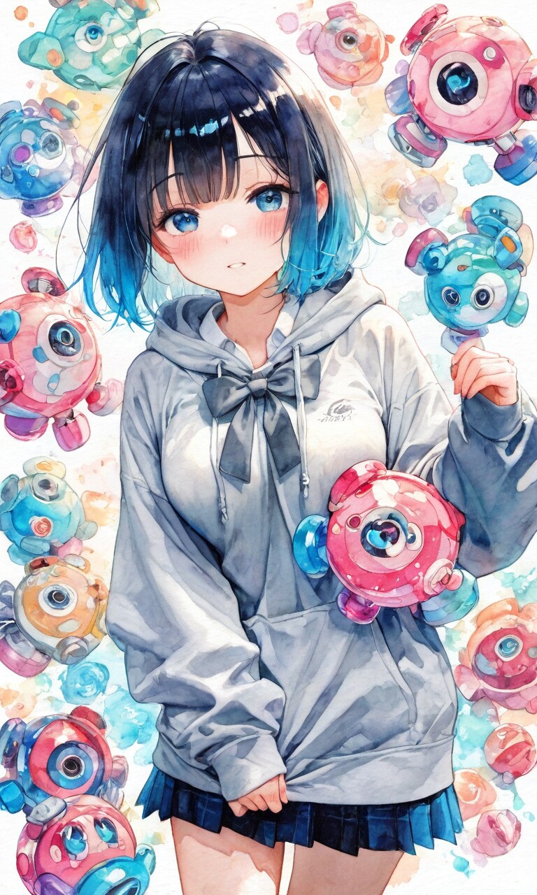 ふわふわ女子高生 | の人気AIイラスト・グラビア