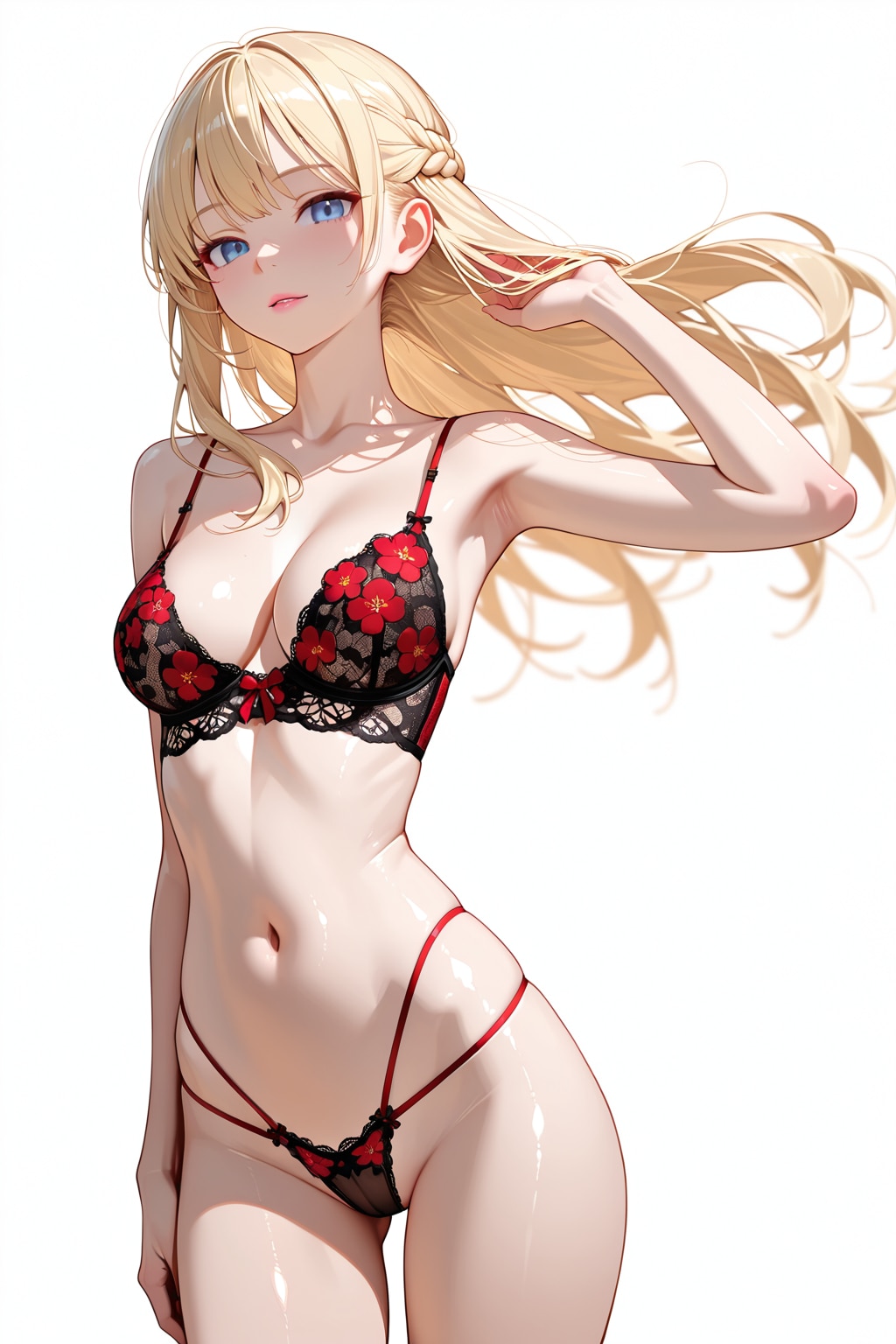 Red Floral Pattern。