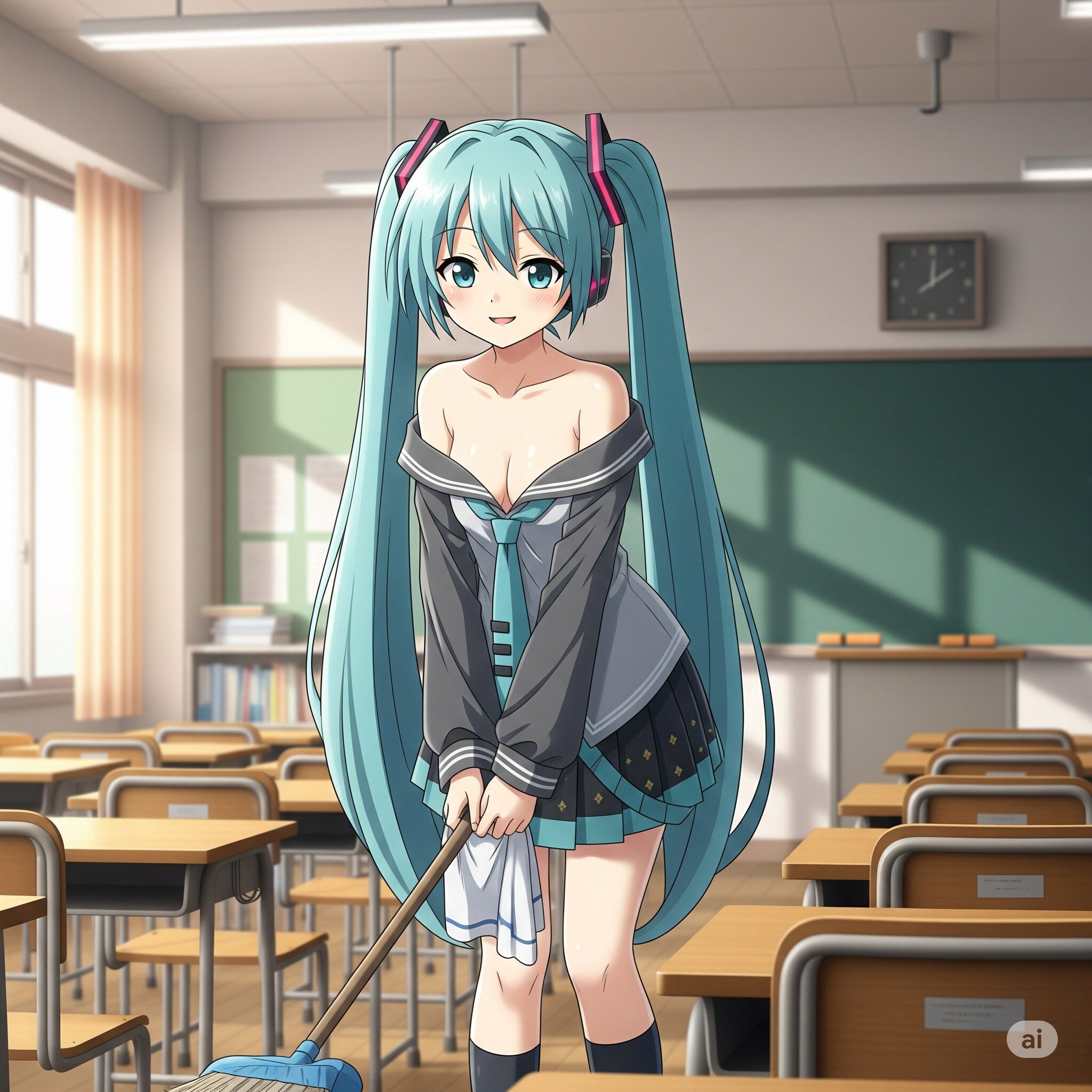 ミクさん掃除当番?