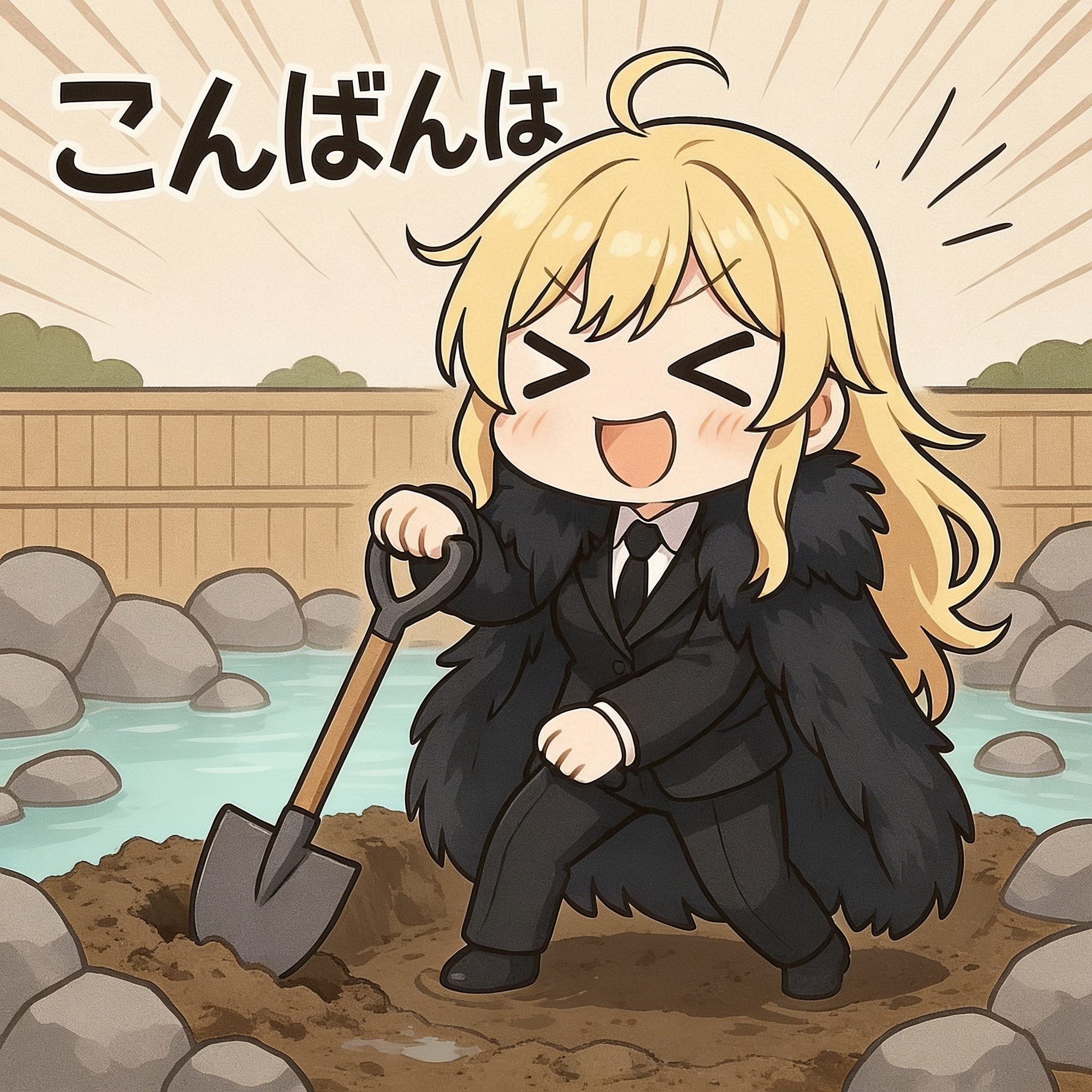 温泉掘りのエリザベス