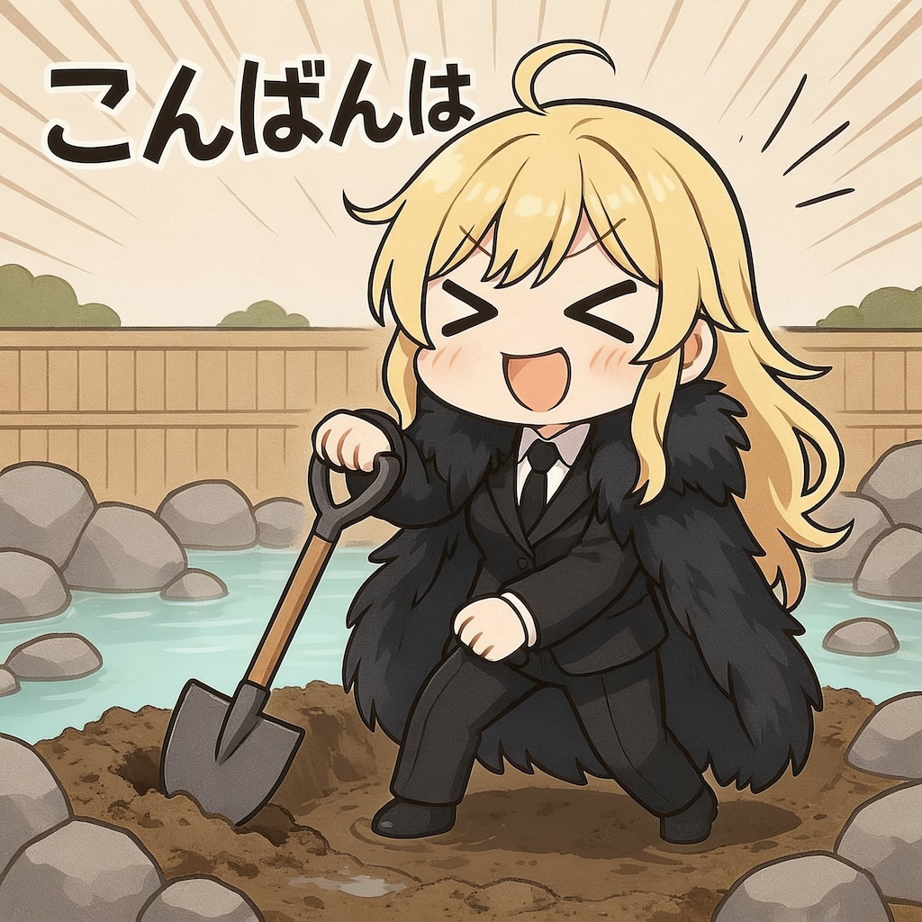 温泉掘りのエリザベス