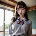 メガネJKのおまんこ 4枚目