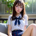 メガネJKのおまんこ 3枚目