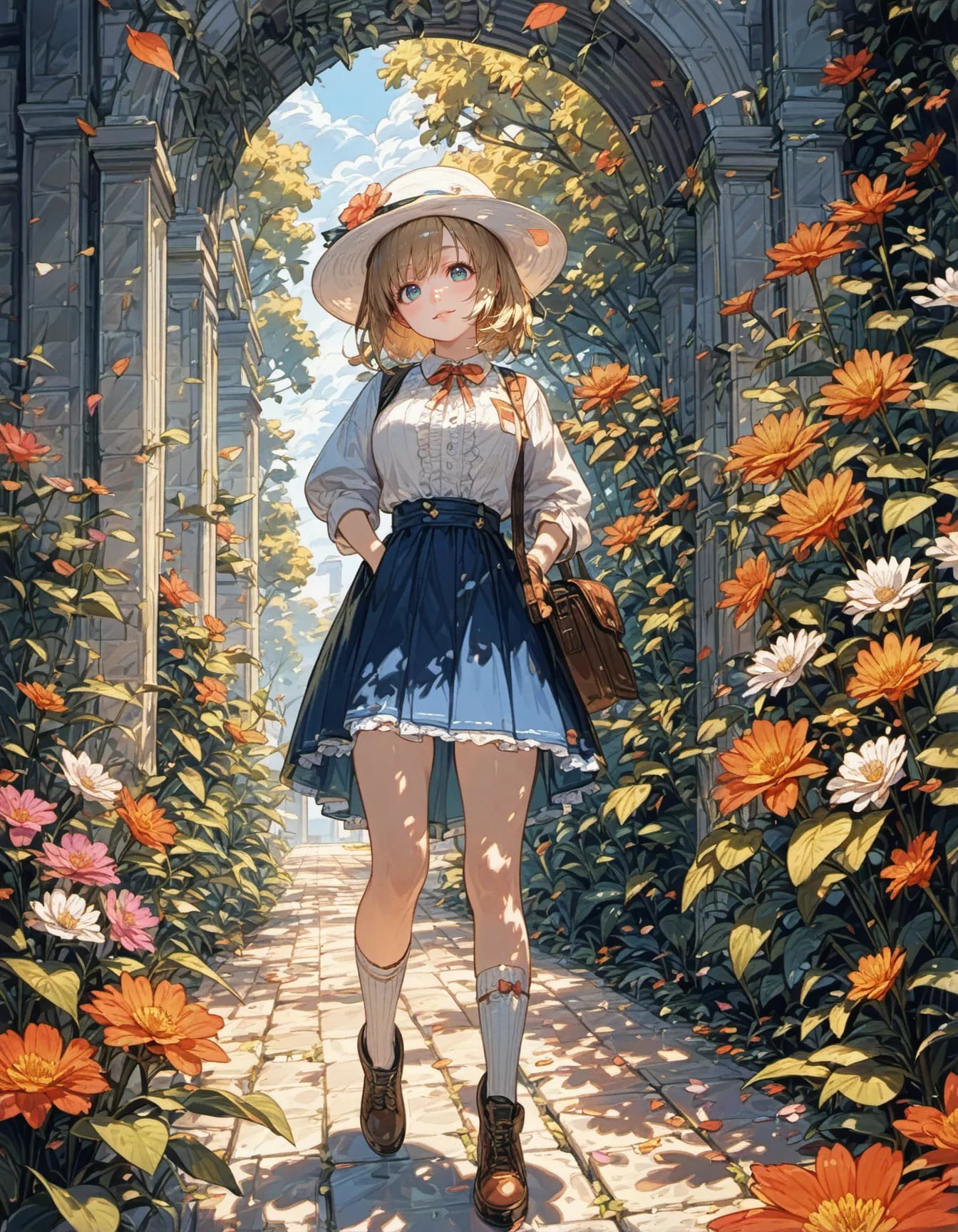 Stroll Through the Orange Garden | の人気AIイラスト・グラビア
