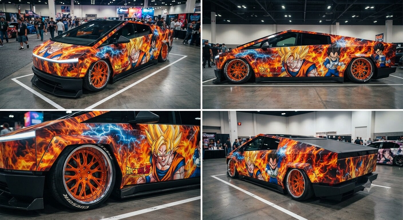 ドラゴンボール痛車テスラサイバートラック | の人気AIイラスト・グラビア