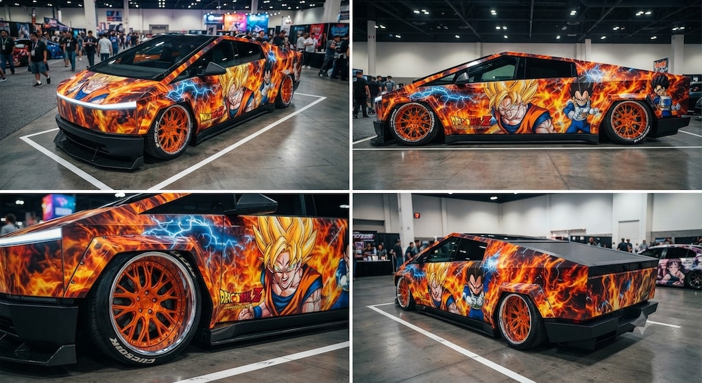 ドラゴンボール痛車テスラサイバートラック