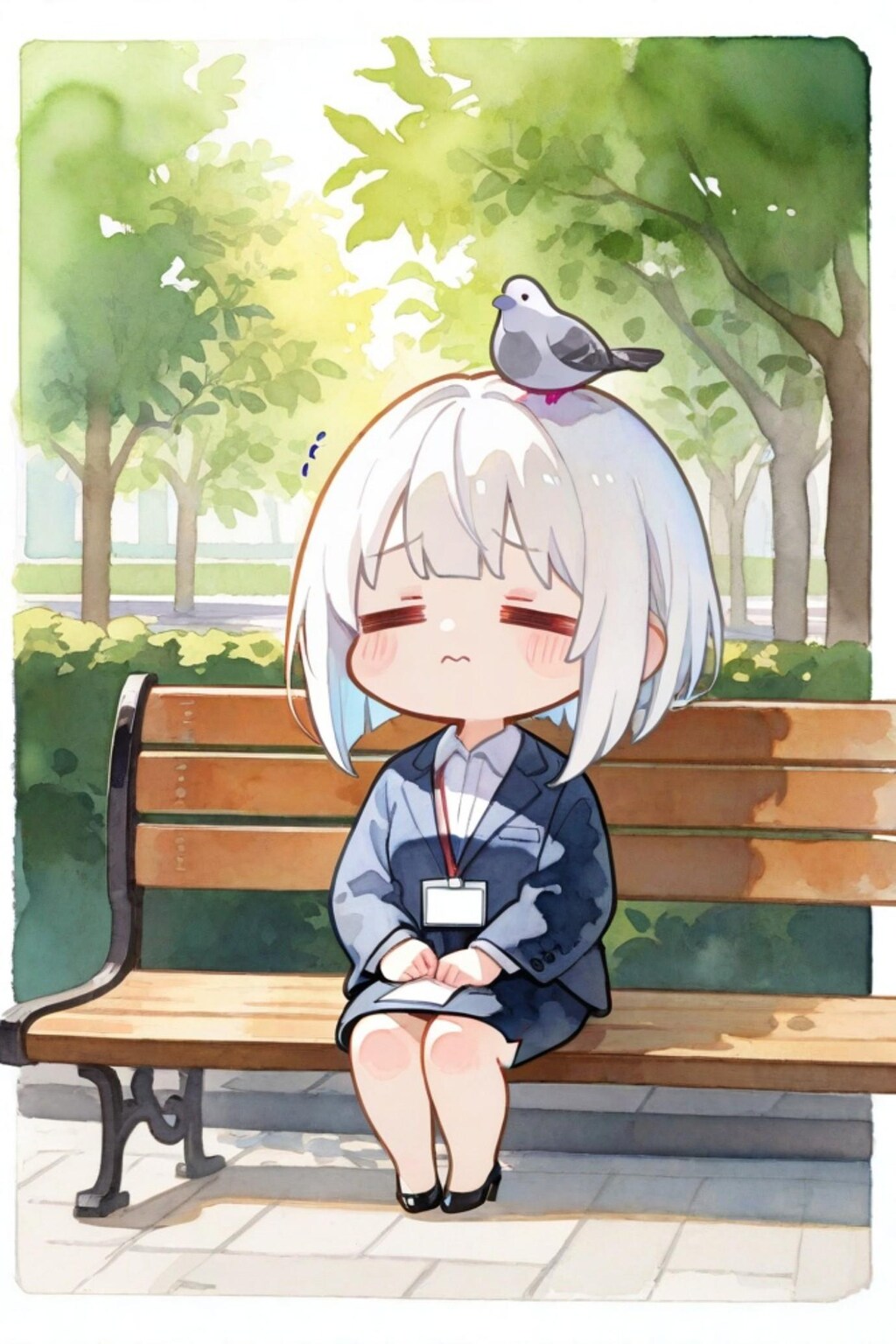 スーツの白髪ちゃん