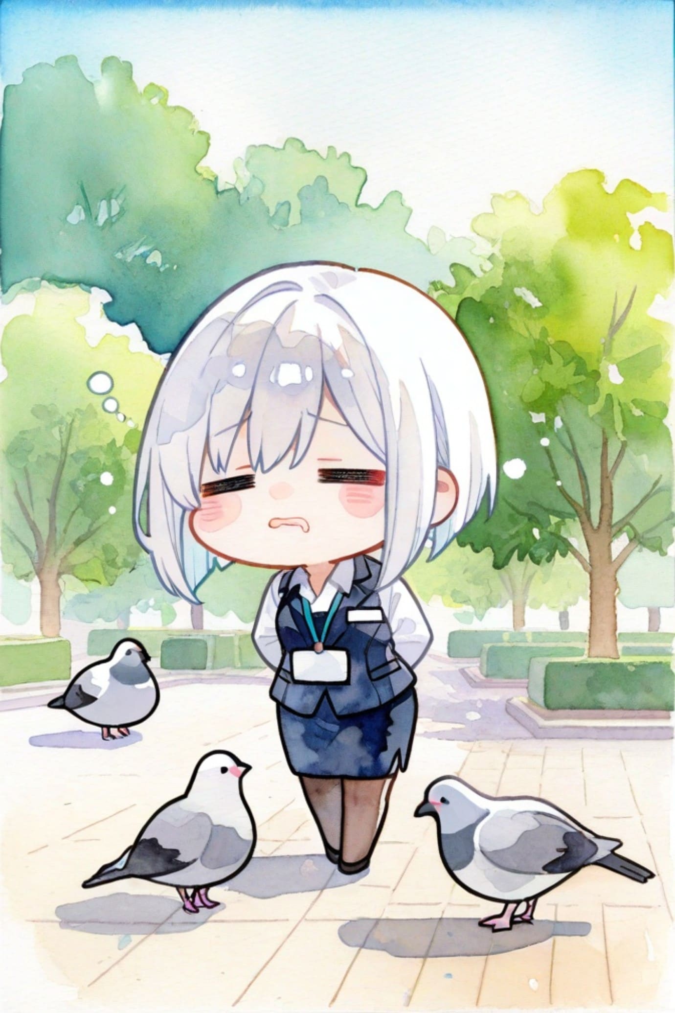スーツの白髪ちゃん