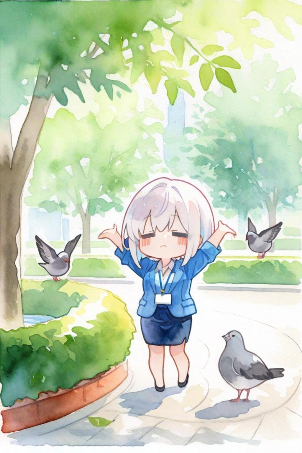 スーツの白髪ちゃん