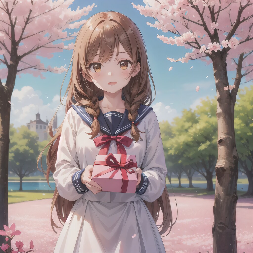 茶髪ロングでセーラー服の少女８